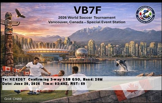 KC8ZQT Soccer QSL