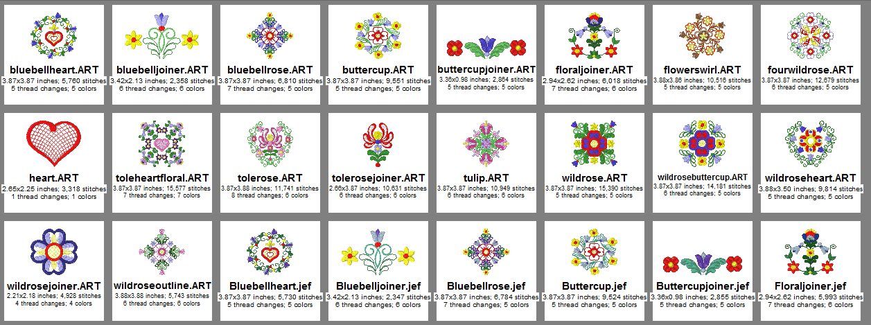 Folk Art 4x4 size chart
